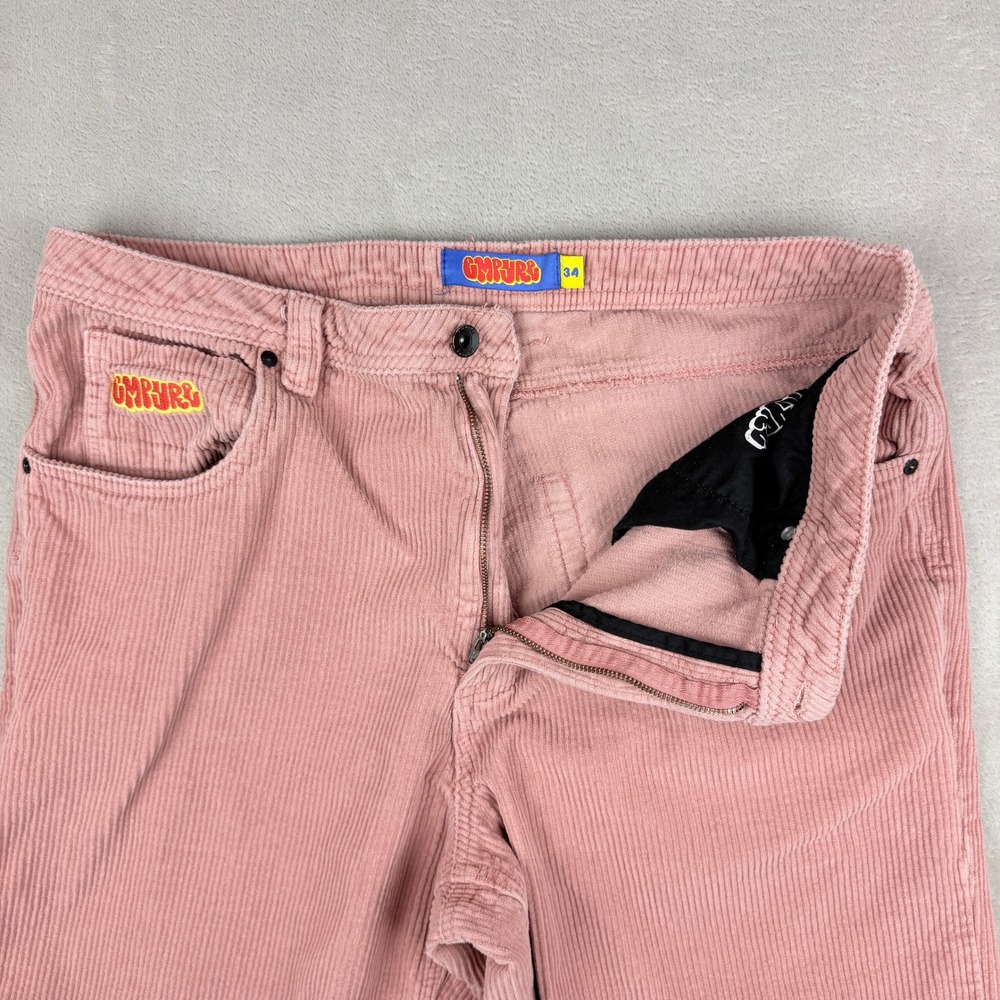 Empyre Corduroy Relaxed Skate Pants Men 34 (Fit 37x28) Dusty Pink Baggy Y2K - Picture 2 of 13